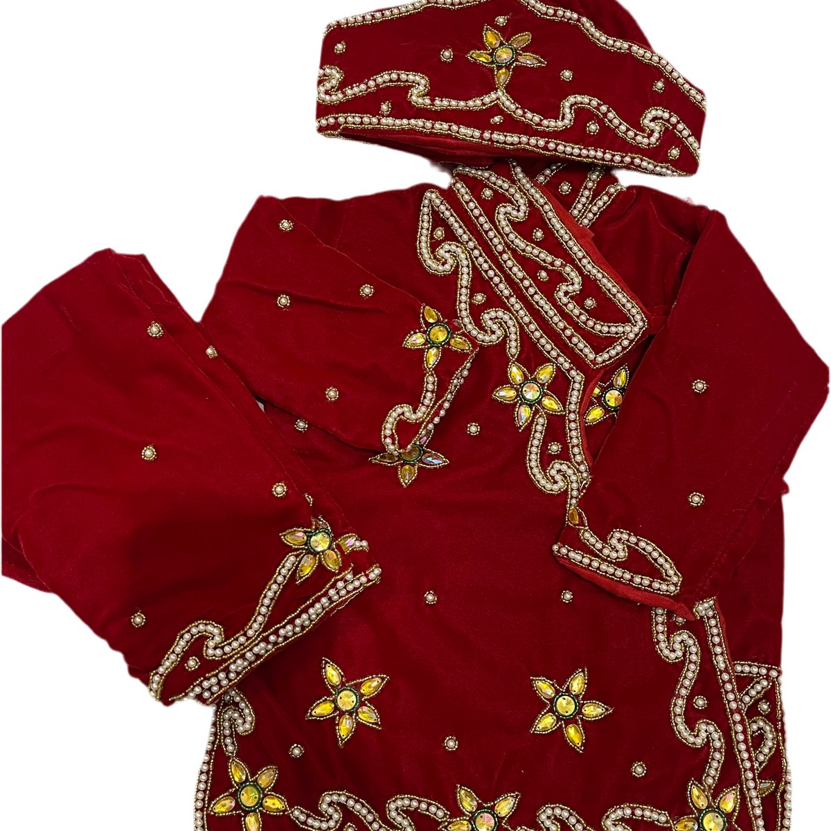 PASNI SET BOY — Red Makhmal